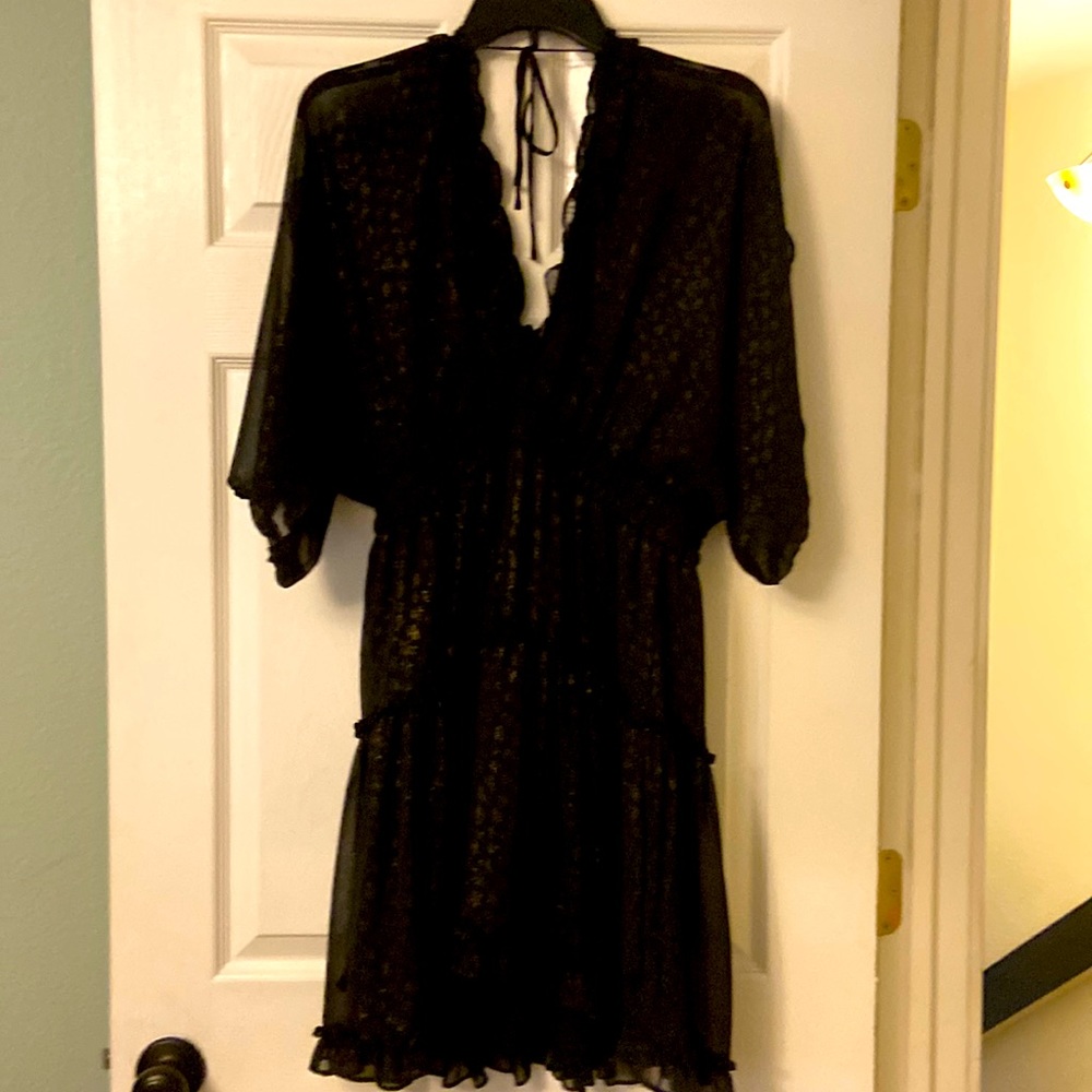 Lovestitch Rania foil chiffon dress